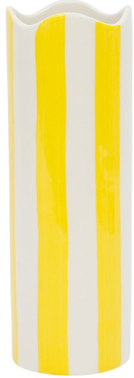 Vase Artist, rayures jaunes