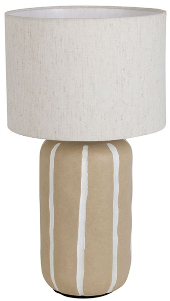 Lampe à poser, céramique rayée